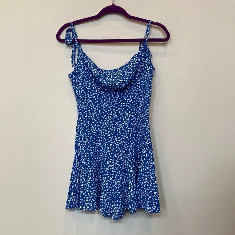 NWOT Blue Floral Romper